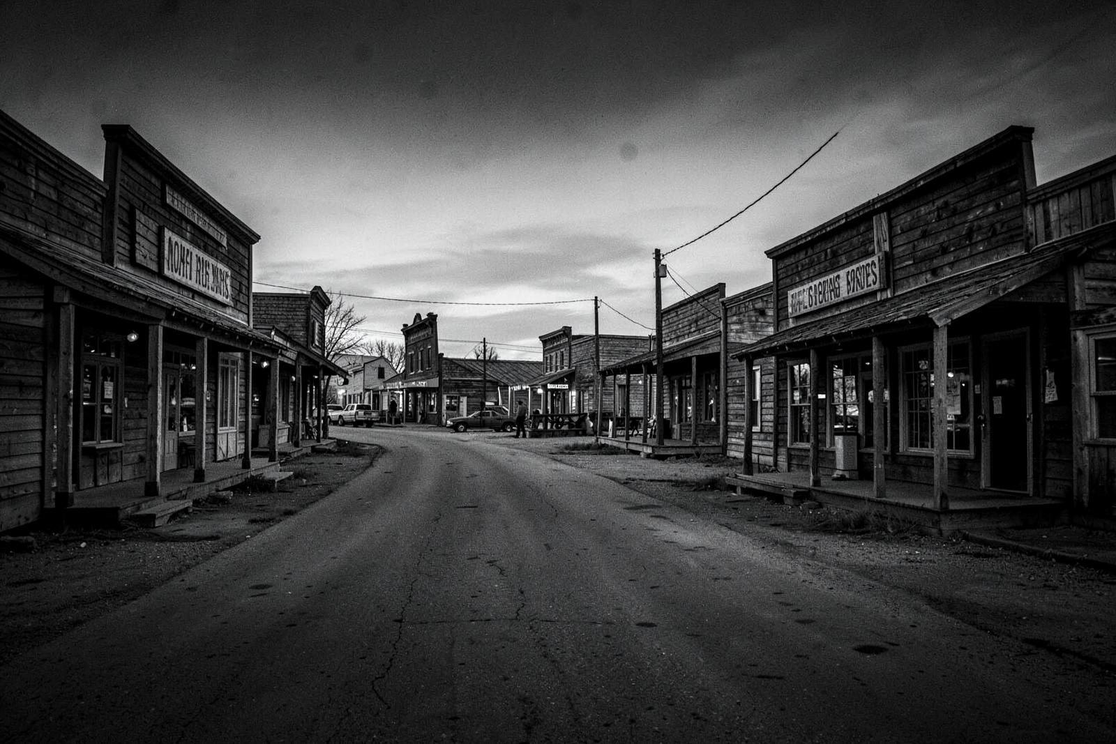 Medora main street at dusk